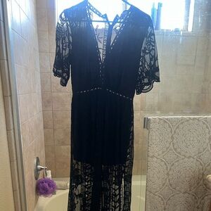 Socialite Black Lace Overlay